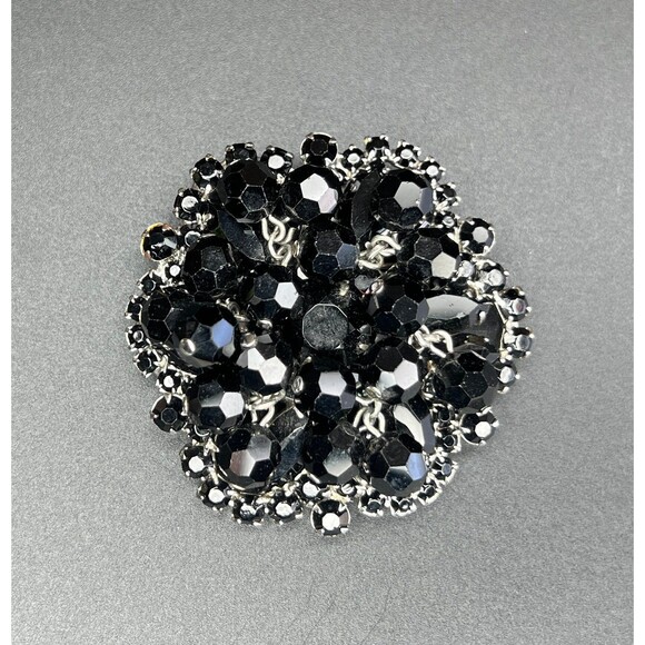 Juliana Jewelry - Ref No. 8764 Vintage D&E Juliana Bead Cluster and Rhinestone Layered Brooch